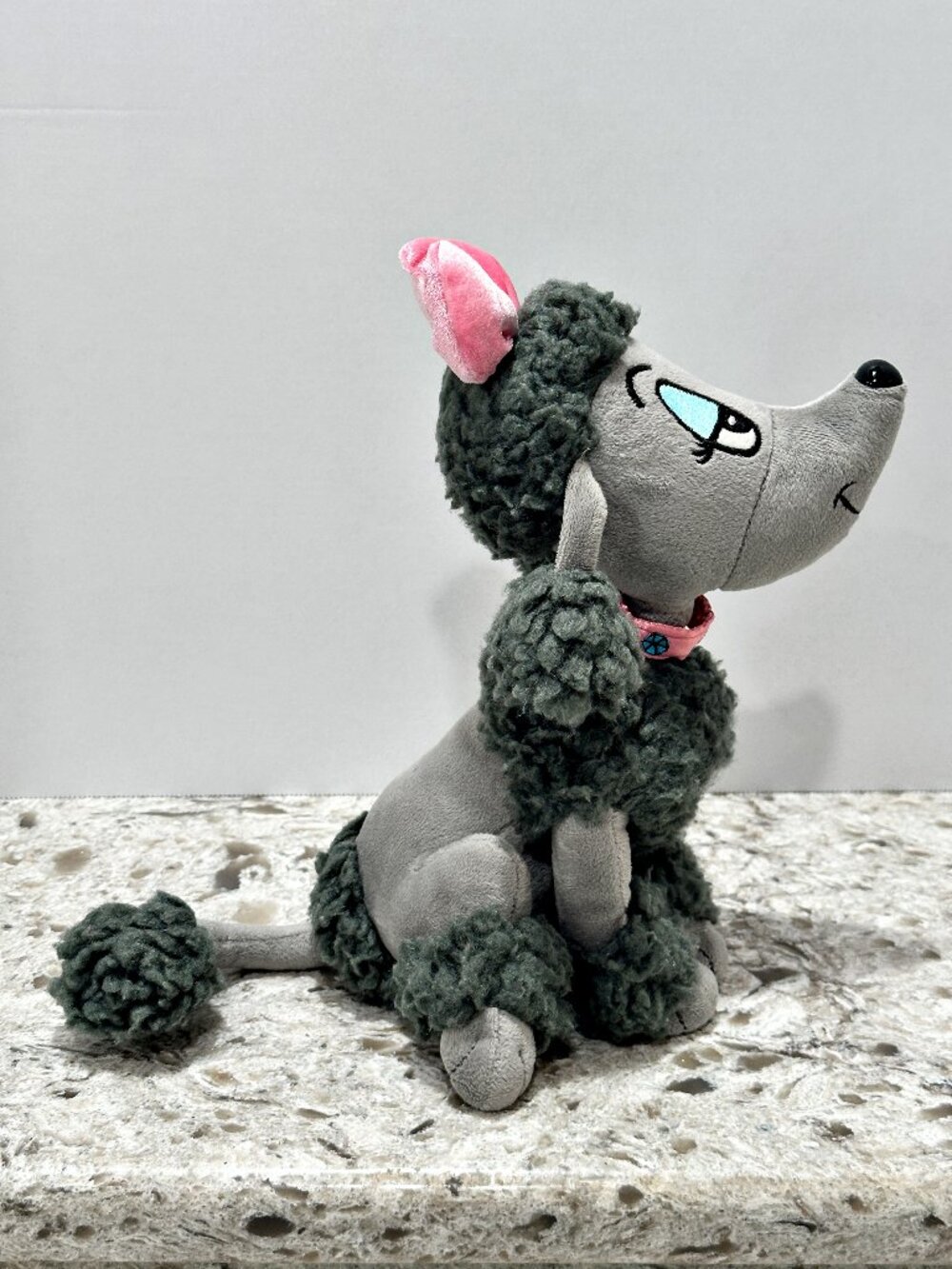 Gray French Poodle Plush 9" Stuffed Animal Paris Las Vegas Casino GIGI Souvenir
